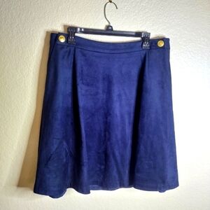 karl lagerfeld paris heavyweight suede a line mini skirt sz 12